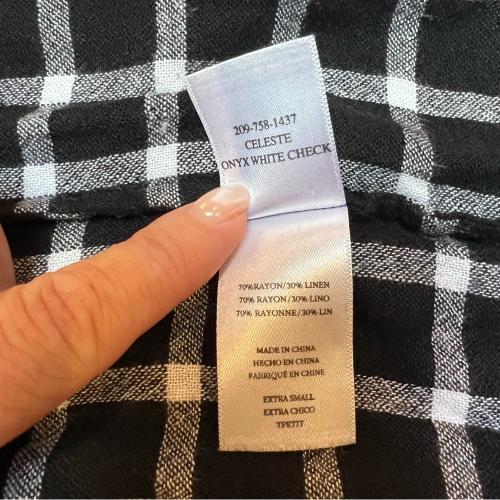 Rails Celeste Top In Onyx White Check Flannel. So… - image 4